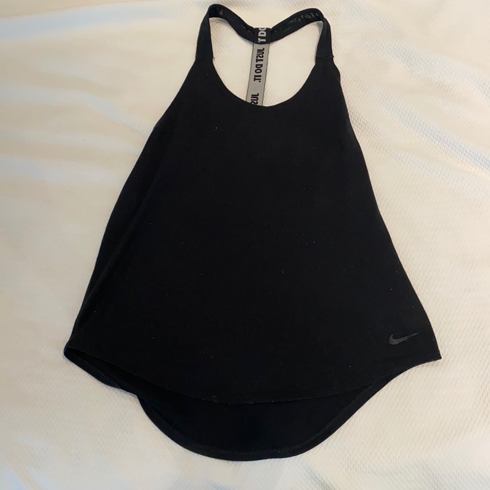 Nike Just Do it black racerback tank top Dri-Fit